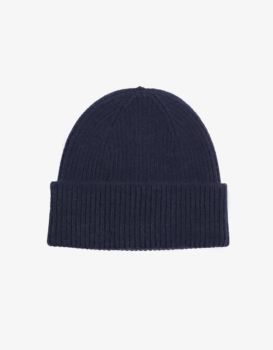 Bonnet en laine merinos navy blue