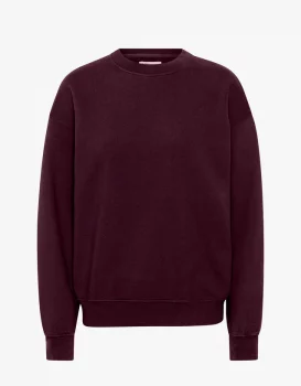 Oversized crewneck oxblood red