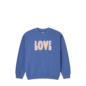 Sweat-Shirt Love Ecru / Bleu Héritage