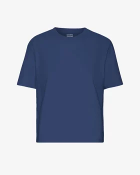 Crop shirt boxy marine blue