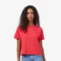 Crop Shirt Boxy Red Tangerine