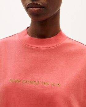 Tee-shirt here comes the sun pink