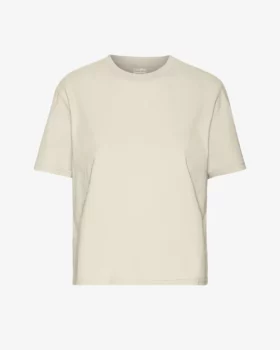 Tee-shirt boxy crop ivory white