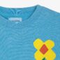 Tee Shirt Retro Flower Bleu