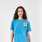 Tee Shirt Retro Flower Bleu