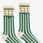 Chaussettes Pixel Fleurs Rayures Vertes