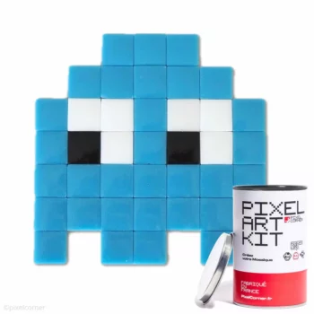 Diy mosaïque space invader bleu