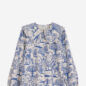 Chemise Grand Col Print Wonderland Bleu