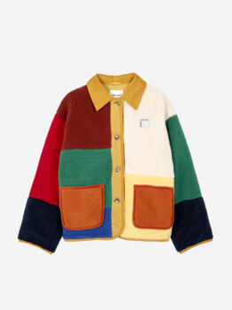 Veste moutonnée colorblock