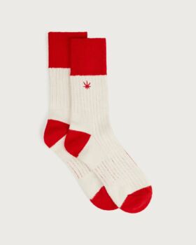 Chaussettes chanvre rouge