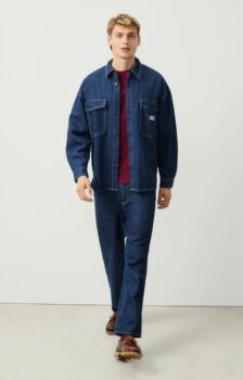 Chemise globay jean brut patch