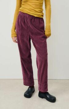 Pantalon en velours padow pourpre vintage