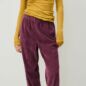 Pantalon En Velours Padow Pourpre Vintage