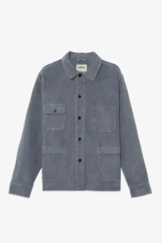 Veste velours 8 wales bleu gris